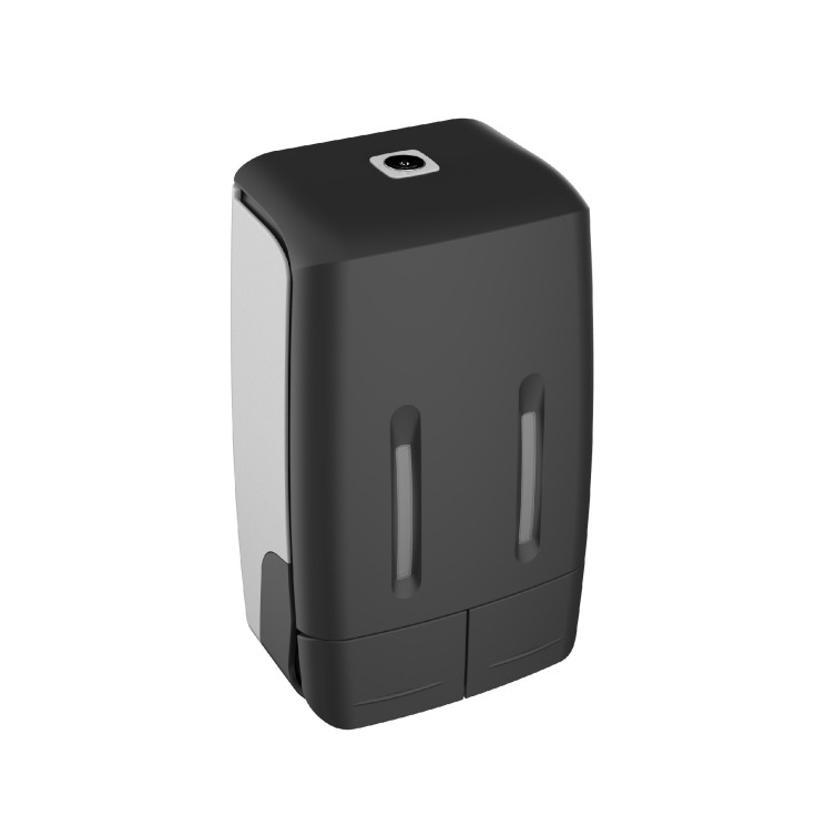 Дозатор жидкого мыла двойной настенный пластик Fixsen Hotel Черный / FX-31012K-2