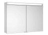 Шкаф настенный с зеркалом KEUCO Royal E-One 2 дверцы, подсветка, 1000x700x141 мм, алюминий, Серебро / 44303171301