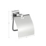 Держатель туалетной бумаги с экраном GFmark металл Хром / 84003