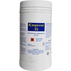 Клорсепт-25 хлорные таблетки 1,3кг 300таб/пач 1033354