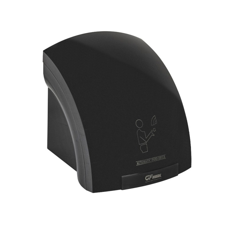 Сушилка для рук GFmark 1800Вт 15 м/с пластик черный / 6903-B