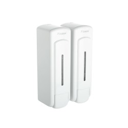 Дозатор жидкого мыла настенный 325+325мл пластик Fixsen Hotel Белый / FX-31012H-2