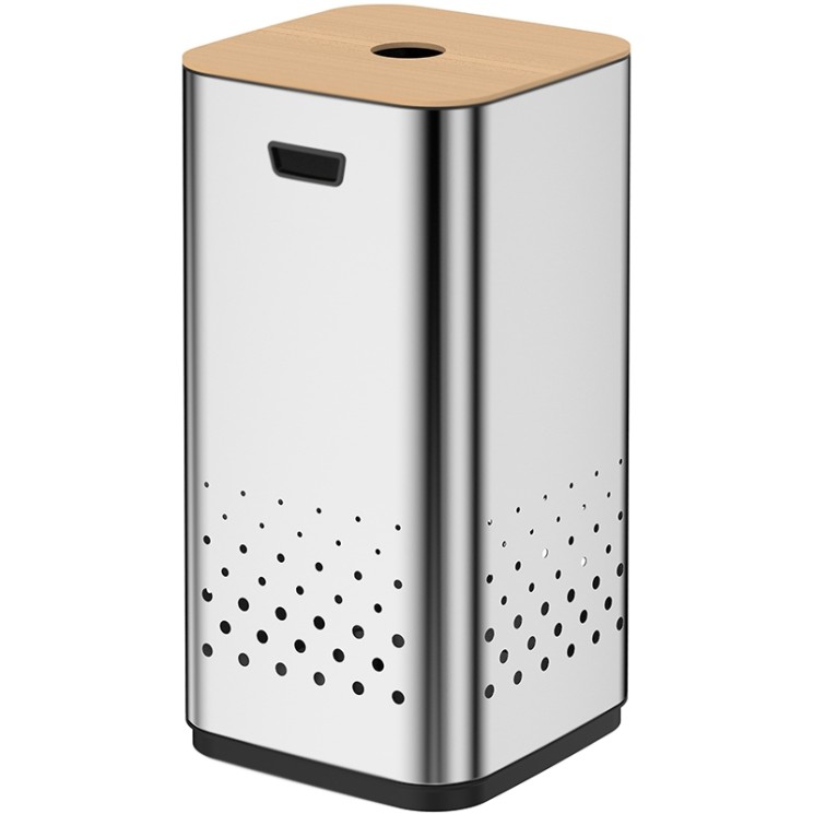 Корзина перфорированная для белья WeltWasser LETY MT 35L Матовая сталь / 10000003988