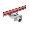 Трап душевой Plumberia Selection PSL Linear 70 см решетка с сифоном металл цвет медь / PSL70RM