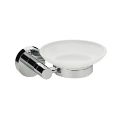 Мыльница стеклянная настенная 13 см GFmark хром / 79007