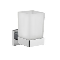 Стакан стеклянный одинарный настенный GFmark Хром / 84005