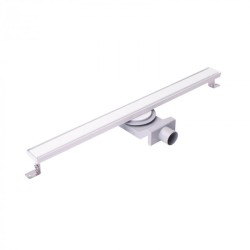 Трап душевой Plumberia Selection PSL Linear 80 см решетка с сифоном металл белый / PSL80BO