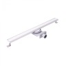 Трап душевой Plumberia Selection PSL Linear 80 см решетка с сифоном металл белый / PSL80BO