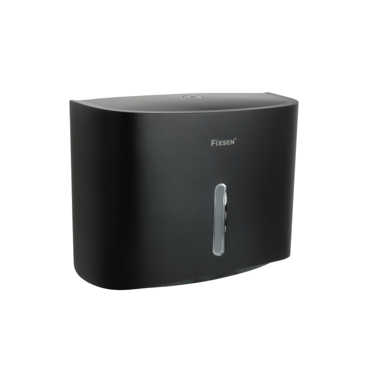 Диспенсер бумажных полотенец Fixsen Hotel пластик Черный / FX-31027F