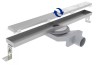 Трап душевой Plumberia Selection PSL Linear 80 см решетка с сифоном металл матовая сталь / PSL80MT