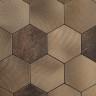 Мозаика самоклеящаяся KRAFTTE из композитного алюминия 281 х 290 мм, Матовое золото / AS004-A2