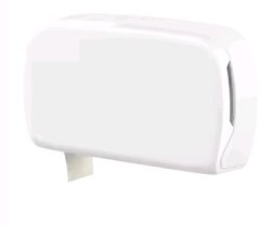 Диспенсер туалетной бумаги WisePro M670-W двойной для средних и больших рулонов пластик белый / 72511