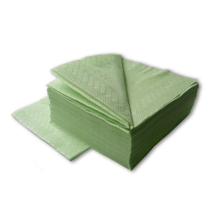 Салфетки столовые Lime 24x24 / 2 слоя / светло-зеленый / арт. 510200 (пач.)