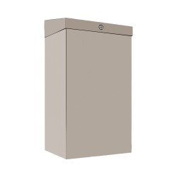 Металлическая урна MERIDA STELLA 47 л металлическая матовая сталь / KSA102.R