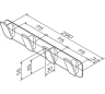 4 крючка для полотенец на планке AM.PM Inspire 2.0 Черный / A50A35922