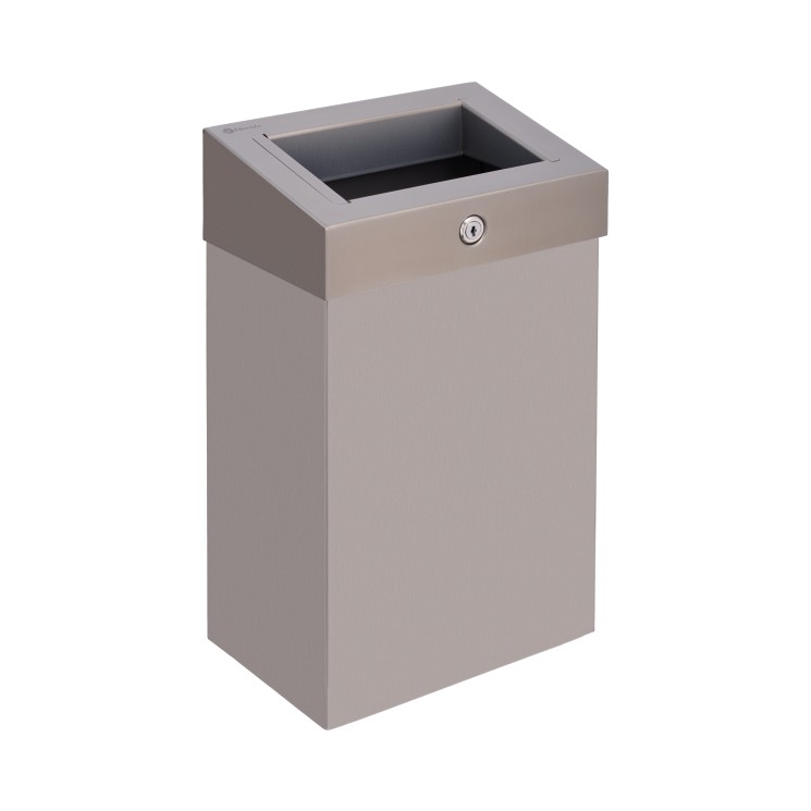 Металлическая урна MERIDA STELLA 12 л металлическая матовая сталь / KSA107.R