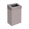 Металлическая урна MERIDA STELLA 12 л металлическая матовая сталь / KSA107.R