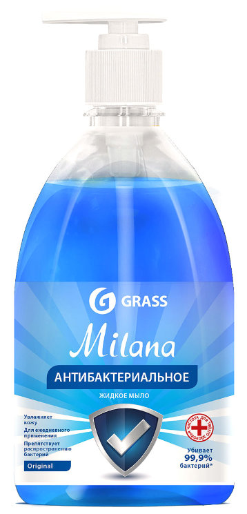 Grass 126705 Антибактериальное жидкое мыло Milana "Original" с дозатором / 0,5 л
