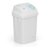 Мусорное ведро с крышкой TTS Lindy Swing 50 л, набор этикеток для раздельного сбора мусора / Белый / 00005880W