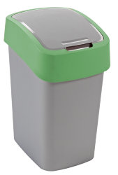 Корзина для мусора с откидной крышкой CURVER FLIP BIN 10L зеленый / 190172