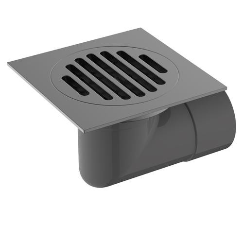 Трап канализационный угловой Diadonna 100х100 мм металл серый графит / DS48-100QH