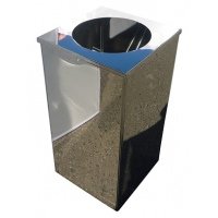 Корзина для мусора уличная Titan Kvadro-26-80CH хром
