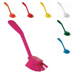 Щетка Vikan для мытья посуды, со скребком, 280 мм, средний ворс