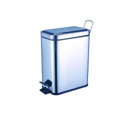 Урна педальная для мусора POTATO металл хром 5л / P425