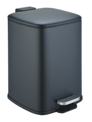 Ведро для мусора педальное WeltWasser BERG BL 20L Черный матовый / 10000013424