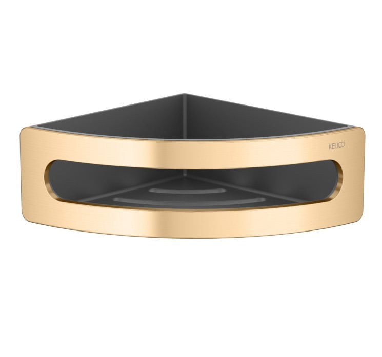 Полка для ванной угловая Keuco Elegance алюминий Латунь шлифованная / 11657250001