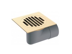 Трап канализационный угловой Diadonna 100х100 мм металл матовое золото / DS48-100G