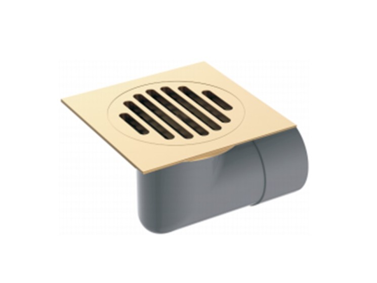 Трап канализационный угловой Diadonna 100х100 мм металл матовое золото / DS48-100G