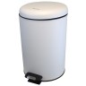 Педальная урна 20л с микролифтом Ksitex металл матовая сталь Белый / BGR-20W