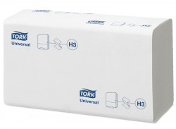 Листовые бумажные полотенца Tork Universal 120108 H3 250 л. (пач.)