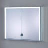 Шкаф настенный с зеркалом KEUCO Royal LUMOS 2 дверцы, подсветка 900х735х166 мм, алюминий, Серебро / 14303172301