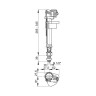 Впускной механизм с нижней подводкой металл 1/2" AlcaPlast / A18-1/2"