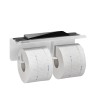 Держатель бытовой туалетной бумаги с полкой "MERIDA STELLA R" Белый / U5BS.R