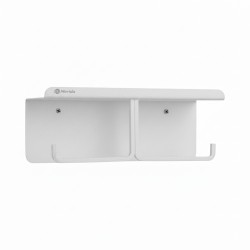 Держатель бытовой туалетной бумаги с полкой "MERIDA STELLA R" Белый / U5BS.R