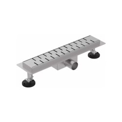 Трап канализационный угловой Diadonna 400х70 мм металл матовая сталь / DS44-40S