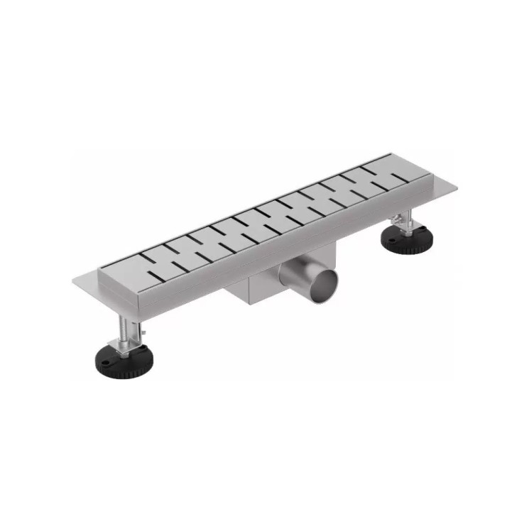 Трап канализационный угловой Diadonna 400х70 мм металл матовая сталь / DS44-40S