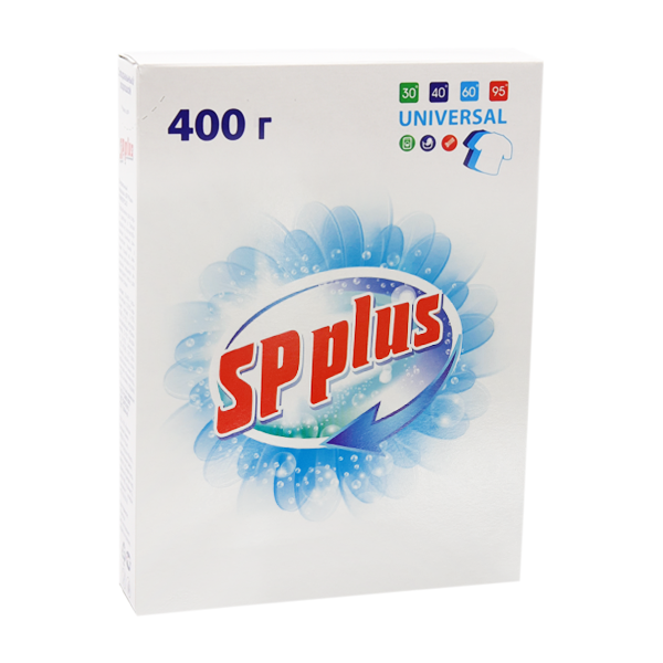 Стиральный порошок SP Plus УНИВЕРСАЛ 400г (24пач/упак) / SP-1010