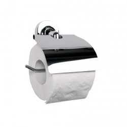 Держатель для туалетной бумаги NOFER с крышкой металл хром / 16417.B