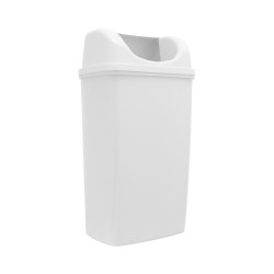 Урна MERIDA ONE 50 л навесная пластик белая / KEB102