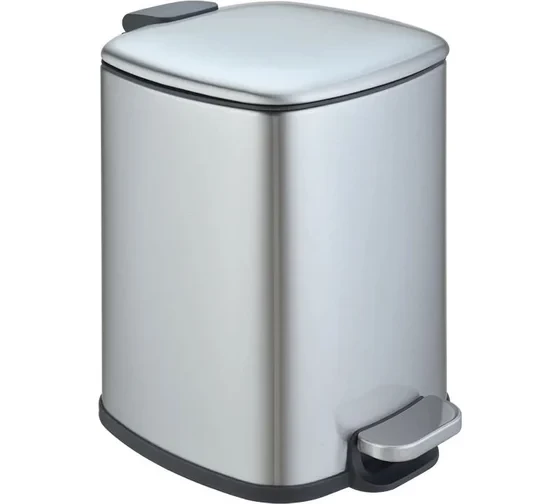Ведро для мусора педальное WeltWasser BERG BL 12L Матовая сталь / 10000013410