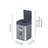 Мусорное ведро сенсорное перезаряжаемое EKO 10 л, благородная сталь / EK9208 RGMT-10L