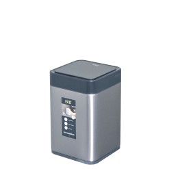 Мусорное ведро сенсорное перезаряжаемое EKO 10 л, благородная сталь / EK9208 RGMT-10L