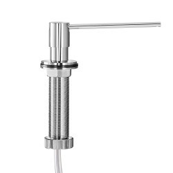 Дозатор для жидкого мыла механический MERIDA 1 л, встраиваемый в столешницу, латунь d25 мм Хром / DWP106