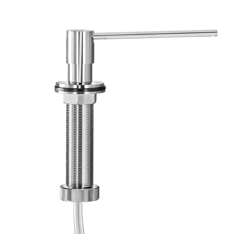 Дозатор для жидкого мыла механический MERIDA 1 л, встраиваемый в столешницу, латунь d25 мм Хром / DWP106