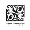 Кронштейн для полки металлический (пара), 240 х 165 х 20 мм, "Барокко" Черный / 5522-B