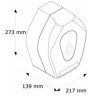 Диспенсер туалетной бумаги MINI MERIDA TOP для бытовых рулонов, пластик белый / BTN201